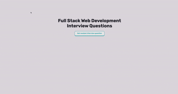 Web Dev Interview Prep App Snapshot